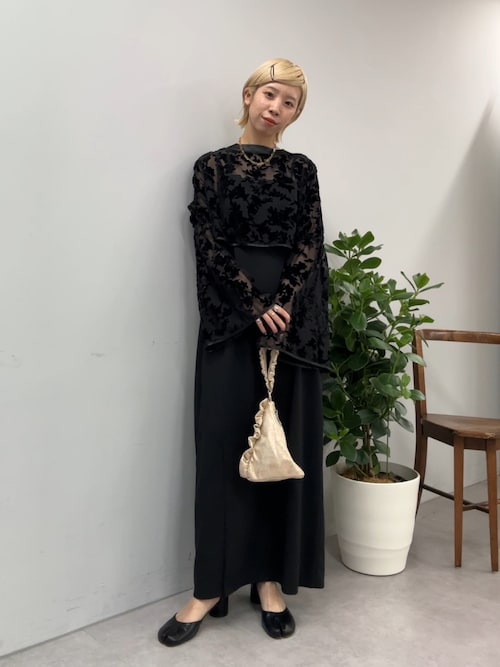 CIAOPANIC ドレス 「オケージョンドレス/結婚式」ベロアフラワー