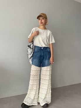 「アイテム（キャップ）」を使った、こざるさん（レディース・158cm・20代）の夏コーディネート