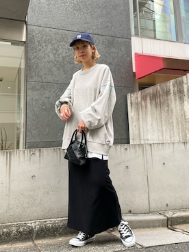 「アイテム（スウェット）」を使った、こざるさん（レディース・158cm）の夏コーディネート