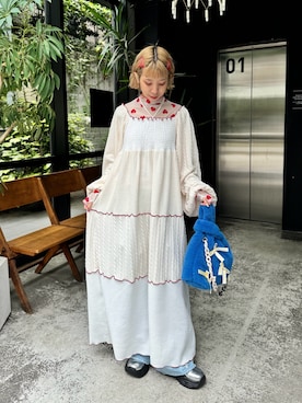 「アイテム（トートバッグ）」を使った、こざるさん（レディース・158cm・20代）の秋コーディネート