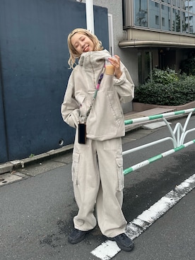 「メンズライク女子」｜「アイテム（ジャケット/アウター）」を使った、こざるさん（レディース・158cm）の秋コーディネート