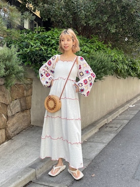 「カコバッグ」｜「アイテム（シューズ）」を使った、こざるさん（レディース・158cm）の春コーディネート