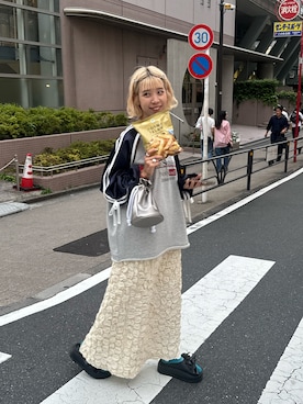 「GRAIN（グレイン）のアイテム」を使った、こざるさん（レディース・158cm）の夏コーディネート