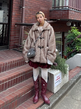 「アイテム（その他アウター）」を使った、こざるさん（レディース・158cm・20代）の秋コーディネート