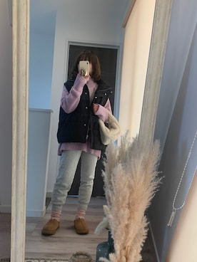 「ベストコーデ」｜「アイテム（スウェットパンツ）」を使った、kanakoさん（レディース・150cm）の冬コーディネート