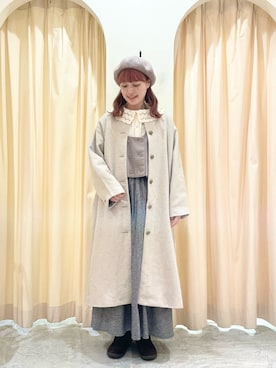 「サマンサモスモス」｜「アイテム（その他アウター）」を使った、ｒｉｅ_さん（レディース・157cm）の冬コーディネート
