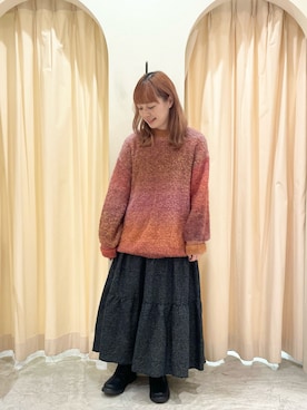 「Samansa Mos2（サマンサ モスモス）のアイテム（ブーツ）」を使った、ｒｉｅ_さん（レディース・157cm）の冬コーディネート