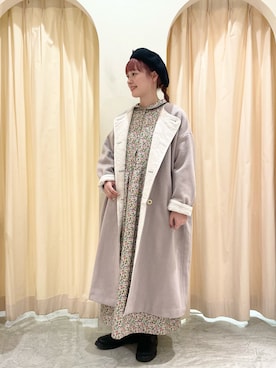 「TSUHARU by Samansa Mos2（ツハルバイサマンサモスモス）のアイテム（その他アウター）」を使った、ｒｉｅ_さん（レディース・157cm）の冬コーディネート