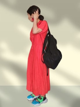 「GIVENCHY（ジバンシイ）のアイテム（ワンピース/ドレス）」を使った、ねこさん（レディース・152cm）の夏コーディネート