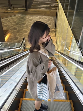 「アイテム（ノーカラージャケット）」を使った、iroさん（レディース・164cm）の秋コーディネート