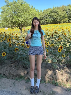 「miu miu（ミュウミュウ）のアイテム」を使った、iroさん（レディース・164cm）の夏コーディネート