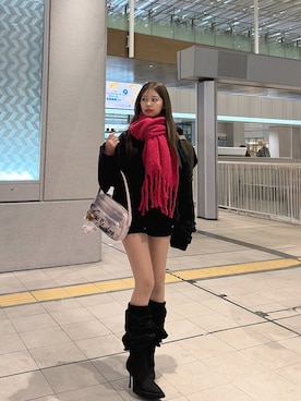 「me+em select（ミームセレクト）のアイテム」を使った、iroさん（レディース・164cm）の冬コーディネート