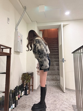 SLY（スライ）の「CURLY BOA CROP BZ カーリー ボア クロップ ブルゾン