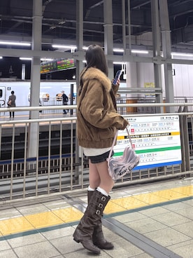 「アイテム（ブルゾン）」を使った、iroさん（骨格ナチュラル・レディース・164cm）の秋コーディネート