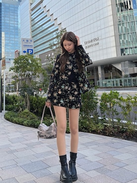 「SLY（スライ）のアイテム（パンツ）」を使った、iroさん（レディース・164cm）の秋コーディネート