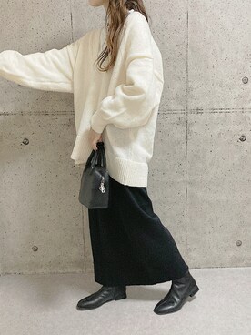 「select MOCA by son（セレクトモカバイソン）のアイテム（スカート）」を使った、tanさん（レディース・163cm）の秋コーディネート