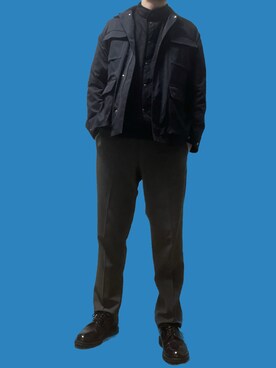 「LAVENHAM（ラベンハム）のアイテム（その他アウター）」を使った、kikohさん（メンズ・181cm）の冬コーディネート
