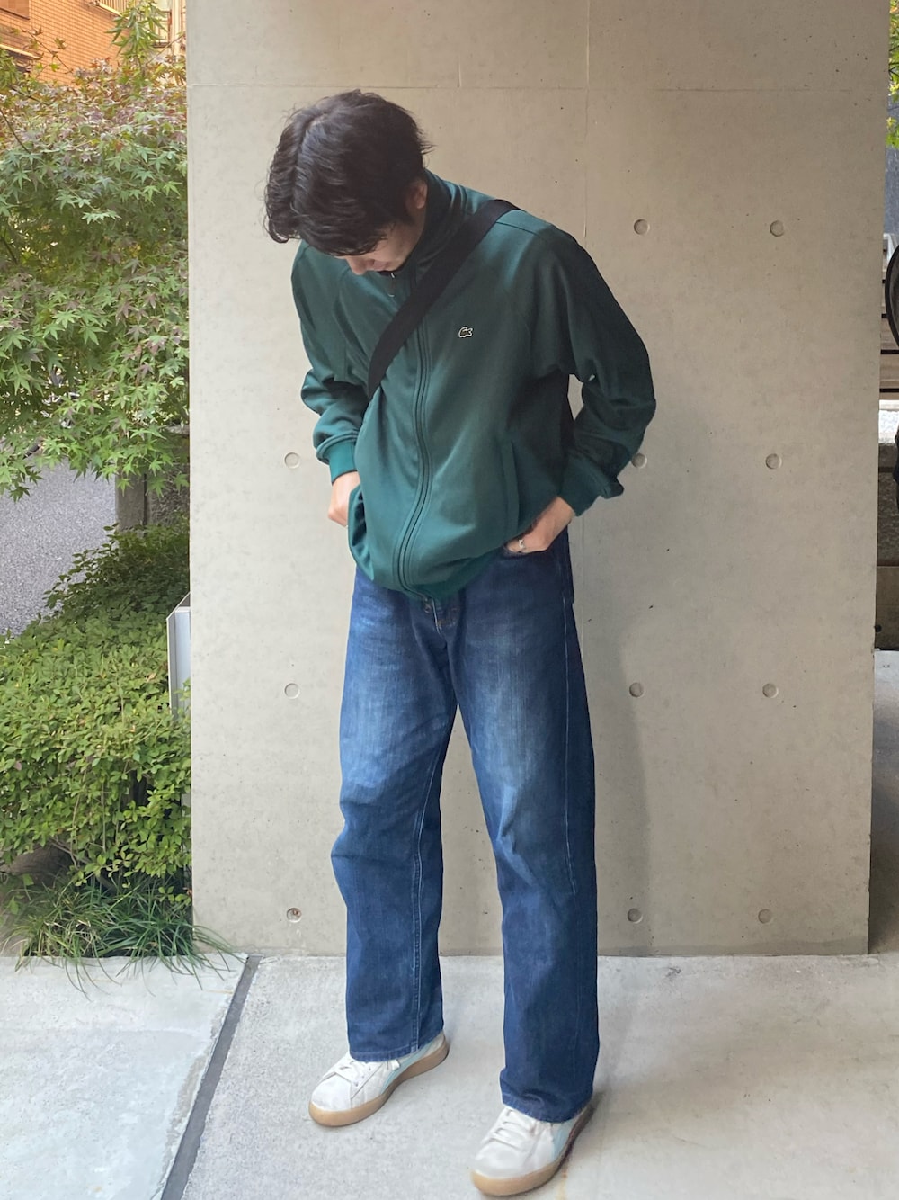 LACOSTE グリーン ジャージ上下セット Lacoste ラコステ セットアップ 上下セット ジャージ テニス