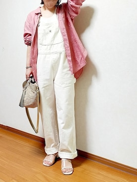 「something_jean」｜「アイテム（オールインワン・サロペット）」を使った、のんくる🌼さん（レディース・154cm）の春コーディネート