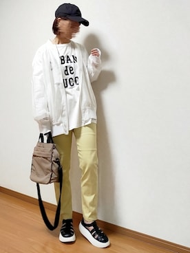 「zucca」｜「アイテム（ブルゾン）」を使った、のんくる🌼さん（レディース・154cm）の春コーディネート