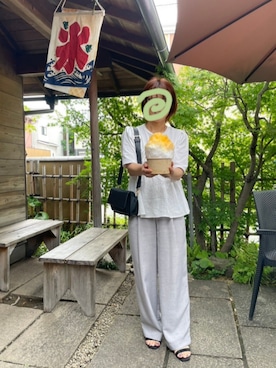「アイテム（サンダル）」を使った、のんくる🌼さん（レディース・154cm）の夏コーディネート