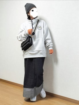 「アイテム（アームカバー）」を使った、のんくる🌼さん（レディース・154cm）の冬コーディネート