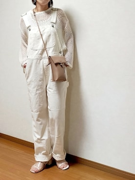 「something_jean」｜「アイテム（オールインワン・サロペット）」を使った、のんくる🌼さん（レディース・154cm）の春コーディネート