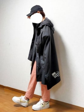「レインコート」｜「アイテム（その他アウター）」を使った、のんくる🌼さん（レディース・154cm）の夏コーディネート