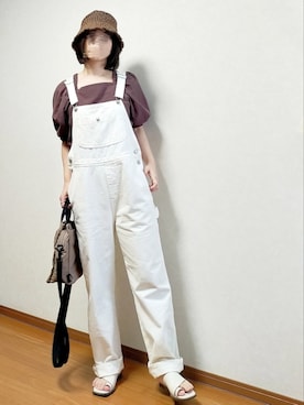 「something_jean」｜「アイテム（オールインワン・サロペット）」を使った、のんくる🌼さん（レディース・154cm）の春コーディネート