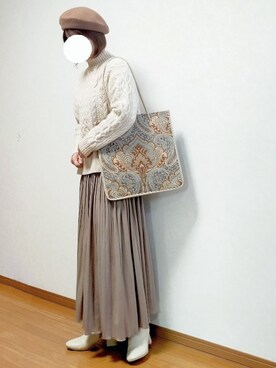 「アーバンリサーチ」｜「アイテム（ハンチング/ベレー帽）」を使った、のんくる🌼さん（レディース・154cm）の秋コーディネート