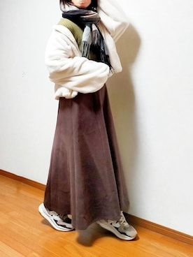 「RAY CASSIN（レイカズン）のアイテム（ブルゾン）」を使った、のんくる🌼さん（レディース・154cm）の冬コーディネート