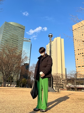 「ZARA（ザラ）のアイテム（ダウンジャケット/コート）」を使った、tomoさん（メンズ・178cm）の冬コーディネート