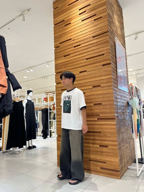 『ユニセックス』ヴィンテージライクデニムワイドパンツ