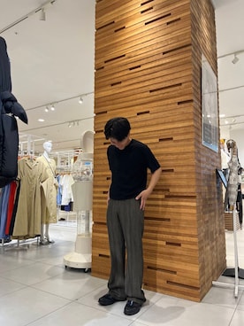 「フレアパンツ」｜「アイテム（パンツ、グリーン系）」を使った、0715tarorinさん（メンズ・164cm）の夏コーディネート