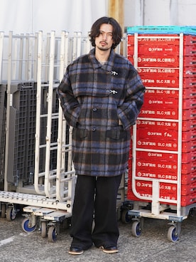 「アイテム（その他アウター、ブルー系）」を使った、Aphlotusさん（メンズ・173cm）の秋コーディネート