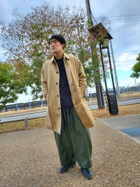 「古着コーデ」｜「アイテム（トレンチコート）」を使った、Kajikiさん（メンズ・175cm）の冬コーディネート