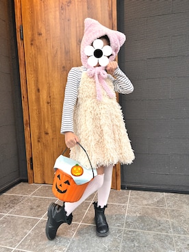 「アイテム（ワンピース）」を使った、☻*nikoさん（キッズ・120cm）の秋コーディネート