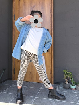 「サイドゴアブーツ」｜☻*nikoさん（キッズ・130cm）の秋コーディネート