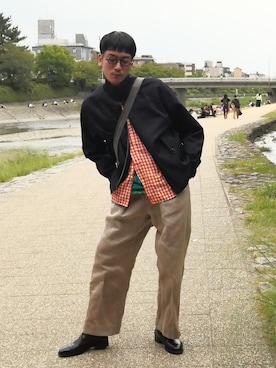 「The CLASIK（ザクラシック）のアイテム」を使った、こばやしさん（メンズ・180cm）の秋コーディネート