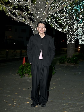 「アイテム（モカシン/デッキシューズ）」を使った、こばやしさん（メンズ・180cm）の秋コーディネート