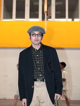 「Bocodeco（ボコデコ）のアイテム」を使った、こばやしさん（メンズ・180cm）の秋コーディネート