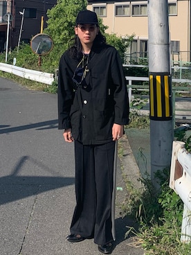 「ニットキャップ」｜「アイテム（キャップ）」を使った、こばやしさん（メンズ・180cm）の春コーディネート