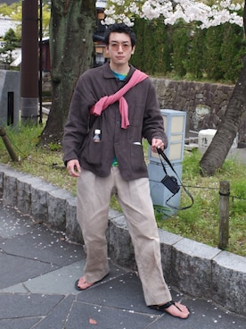 「Luna（ルナ）のアイテム」を使った、こばやしさん（メンズ・180cm）の春コーディネート