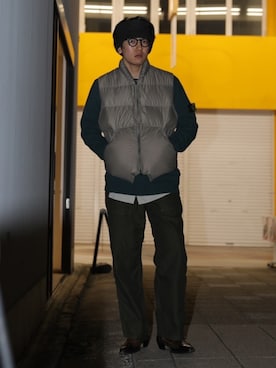 「NEAT（ニート）のアイテム（ジャケット/アウター）」を使った、こばやしさん（メンズ・180cm）の秋コーディネート