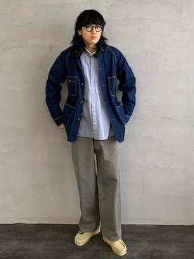 「orslow」｜「アイテム（ブルゾン）」を使った、こばやしさん（メンズ・180cm）の秋コーディネート