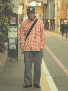 「RRL（ダブル アール エル）のアイテム（キャップ）」を使った、こばやしさん（メンズ・180cm）の春コーディネート