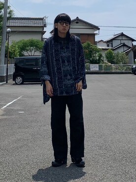 「aie」｜「アイテム（Tシャツ/カットソー）」を使った、こばやしさん（メンズ・180cm）の夏コーディネート