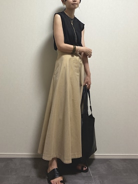 CLANE(クラネ)の「CHAMBRAY CIRCULAR SKIRT(スカート)」 - WEAR