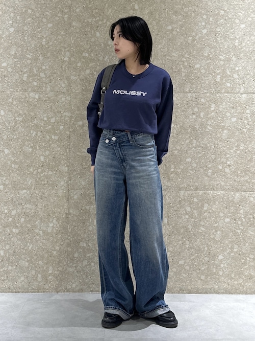CROSS WAIST WIDE STRAIGHT / クロスウエストワイドストレート（デニム
