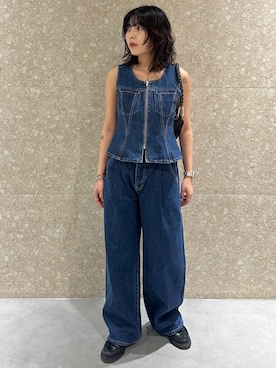 「MOUSSY（マウジー）のアイテム」を使った、rinoさん（骨格ウェーブ・レディース・158cm）の夏コーディネート
